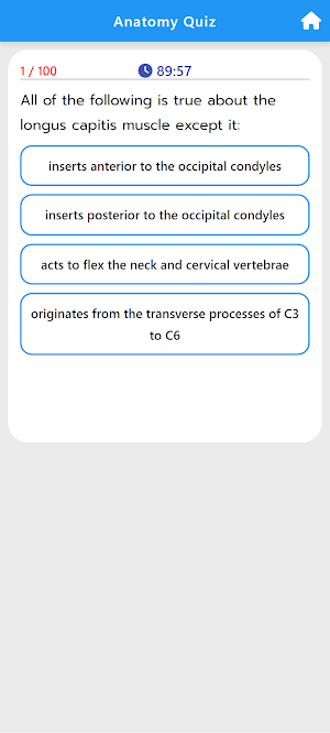 Anatomy Quiz Offline App Screenshot 1