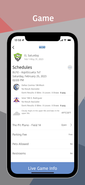 Texas Club Soccer League Screenshot 3