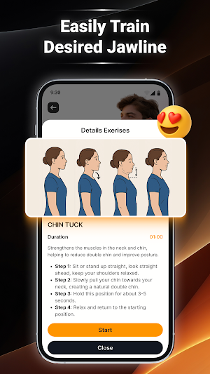 Jawline Exercises Home Workout Screenshot 1