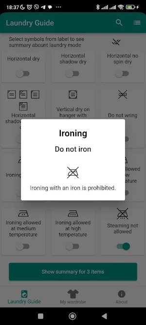 Laundry Guide: care symbols Screenshot 3