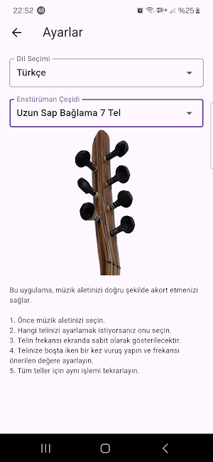 Baglama, Saz Tuner Screenshot 2