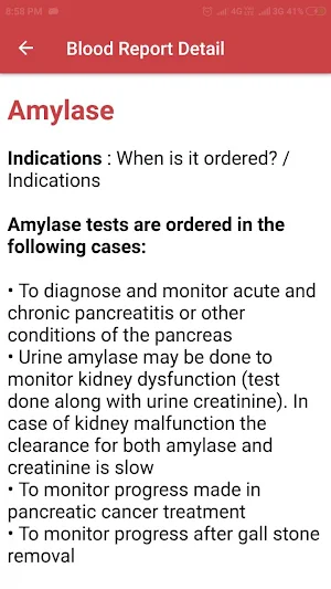 Blood Report Detail Screenshot 2
