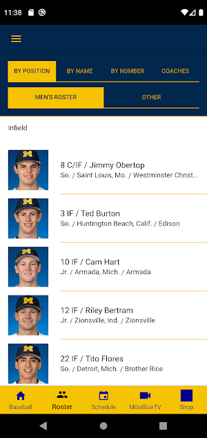 Michigan Athletics Screenshot 2