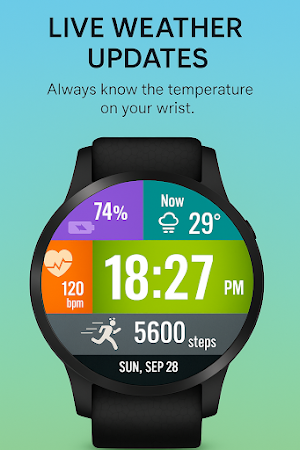 Color Dash Tiles WatchFace Screenshot 1