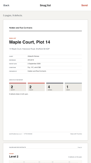 Punchlist: Site Snag Reports Screenshot 2