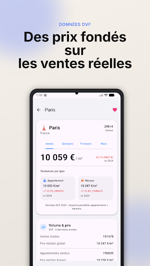 ImmoLive: Prix m² Immobilier Screenshot 2