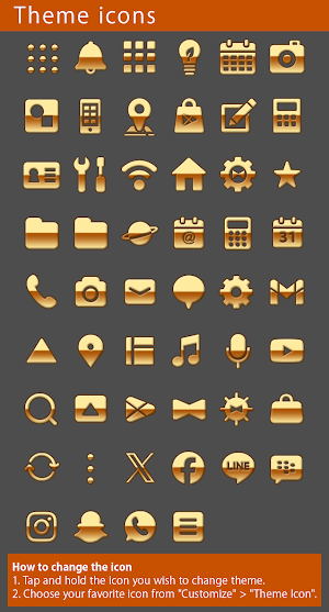 Golden Apple Theme +HOME Screenshot 3