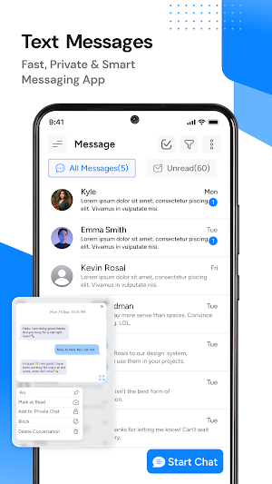 Messages: SMS Text Messenger Screenshot 0