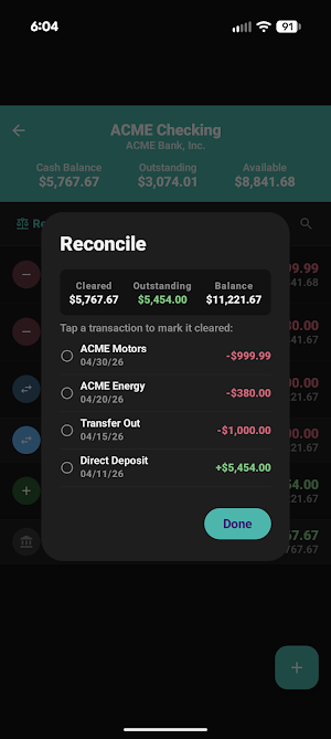 Check Register Screenshot 3