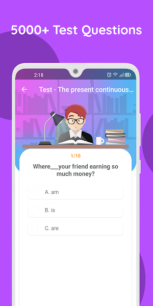 English Grammar Test Screenshot 2