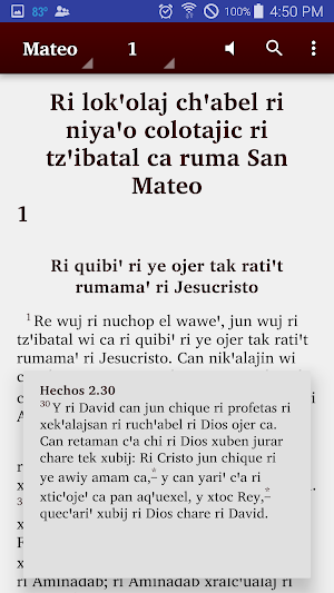Central Kaqchikel Bible Screenshot 1