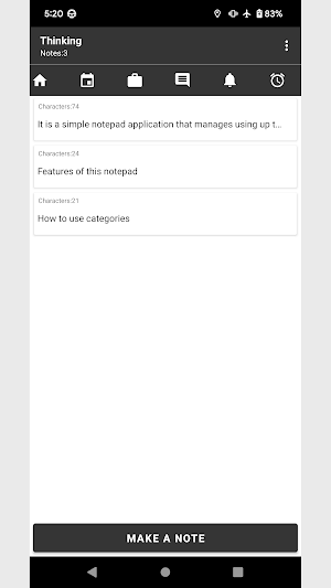 Category Notes Screenshot 0