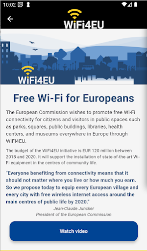 WiFi4EU map Screenshot 0