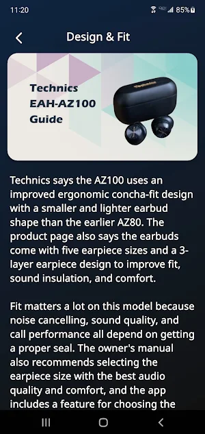 Technics EAH-AZ100 Guide Screenshot 3