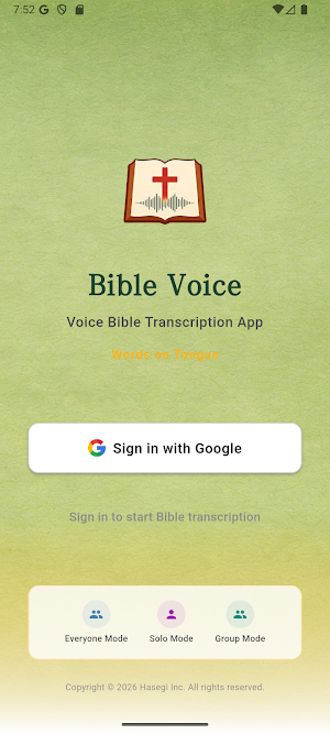 Bible Voice - Transcription Screenshot 0