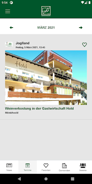 Joglland App Screenshot 2