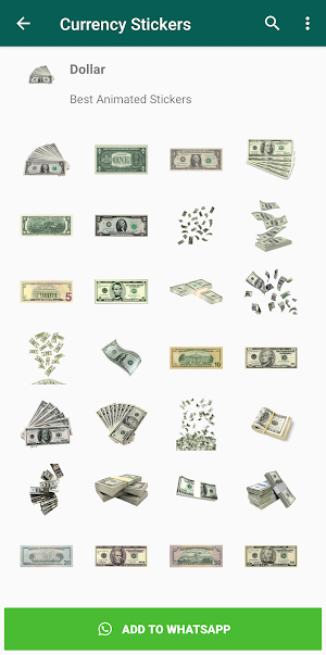 WAStickerApps - Currency Stickers for WhatsApp Screenshot 1