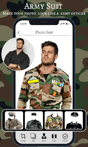 Army Uniform Photo Suit Editor Screenshot 0