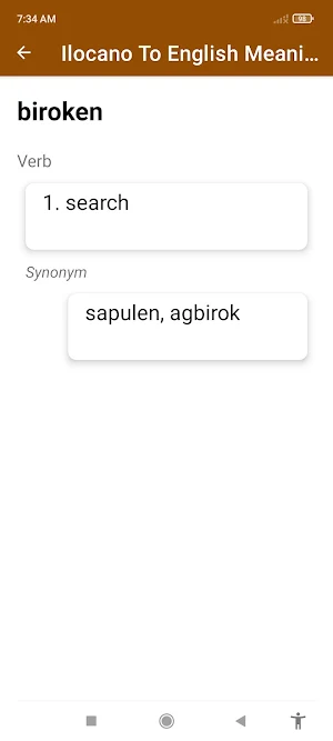 Ilocano To English Dictionary Screenshot 2