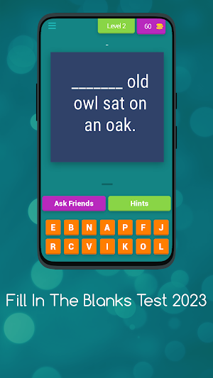 FILL IN THE BLANKS TEST 2023 Screenshot 2