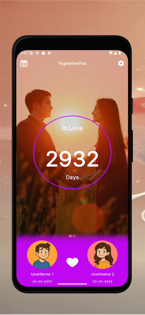 ToghetherFav: Love Countdown Screenshot 1