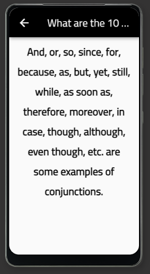 conjunction words Screenshot 0