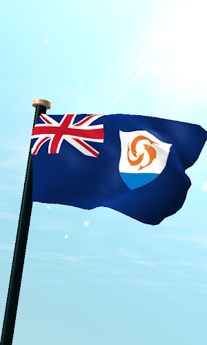 Anguilla Flag 3D Wallpaper Screenshot 0