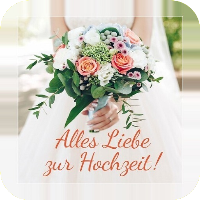 Glückwünsche zur Hochzeit