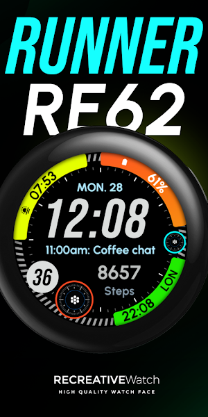 RE62 - Runner Watch Face Screenshot 1