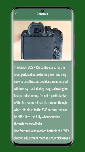 Canon EOS R10 Guide Screenshot 1