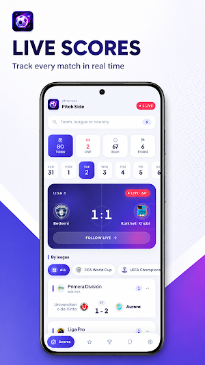 PitchSide: Live Football Score Screenshot 0
