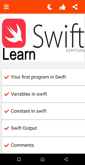 Swift exercises Screenshot 1