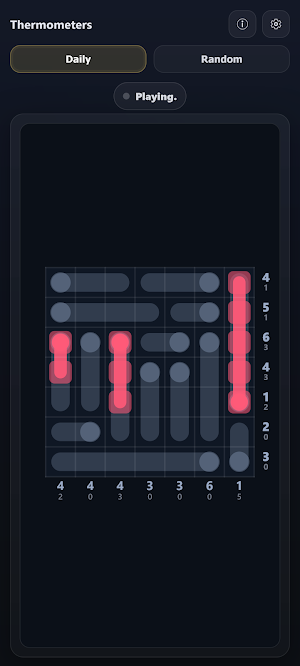 Thermometers - Logic Puzzle Screenshot 2