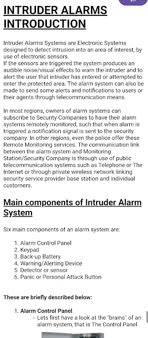 Electronic Security Systems Screenshot 1