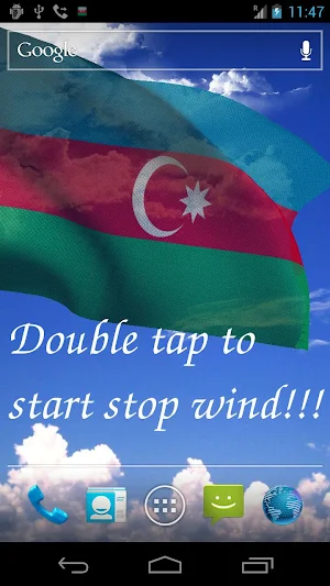Azerbaijan Flag Live Wallpaper Screenshot 0