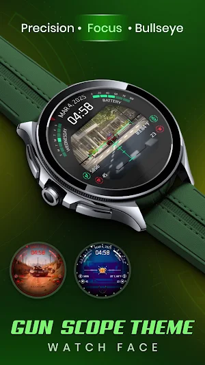 WF4U Gun Scope Theme Watchface Screenshot 0