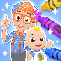 Coloring with Blippi & Friends