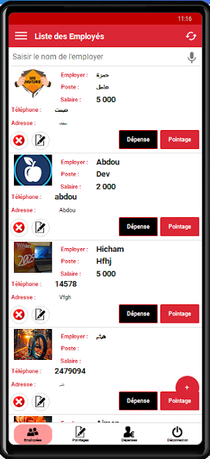 Gestion des employés Screenshot 3