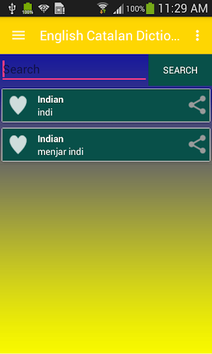 English Catalan Dictionary Screenshot 2