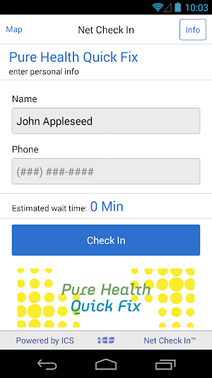 Net Check In - Pure Health Quick Fix Screenshot 1