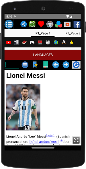 Lionel Messi - Biography Screenshot 1