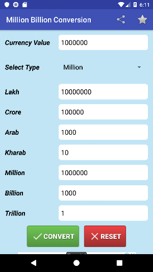 Million Billion Converter Screenshot 1