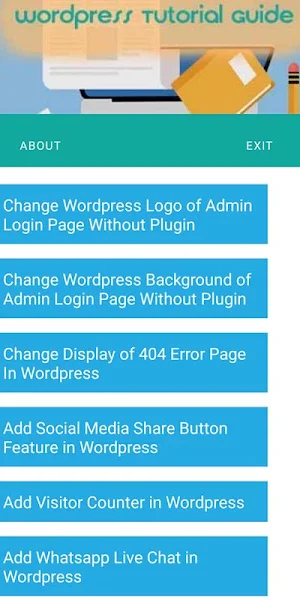 Wordpress Tutorial Guide Screenshot 1