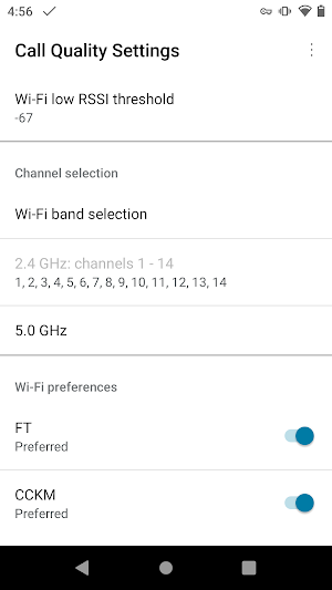 Call Quality Settings screenshot 6