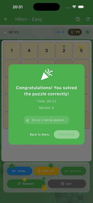 Hitori Logic Puzzle Screenshot 1