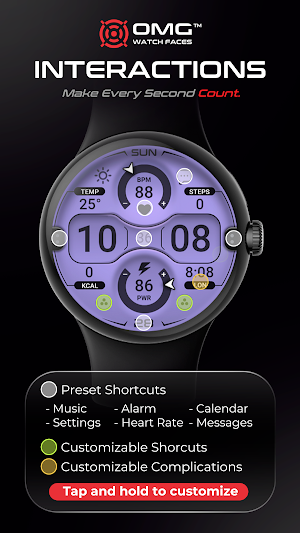 OMG 411 Hybrid Watch Face Screenshot 2