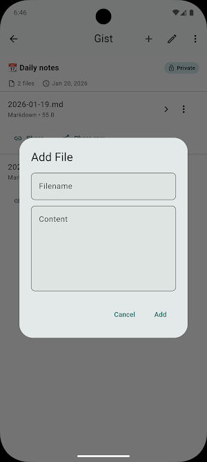 DroidGist Screenshot 1