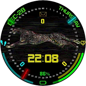 Running Neon Cheetah WatchFace Screenshot 0