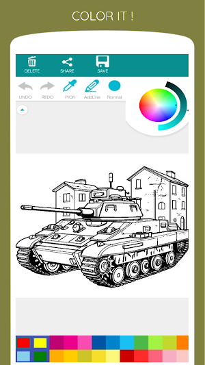 War Tank Coloring Book Screenshot 3