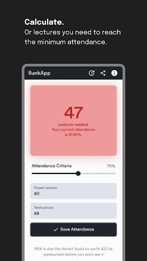 BunkApp: Attendance Manager Screenshot 1